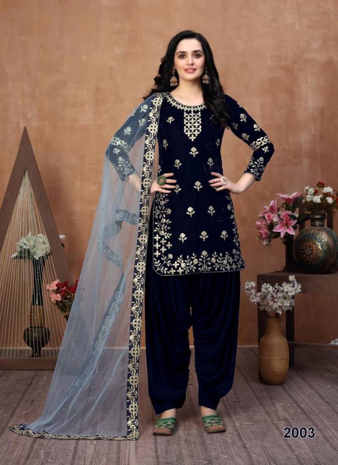 TWISHA 2000 SERIES VOL-20 Latest Desingner Heavy Embroidery Work Velvet Top With Net Dupatta Wedding Wear Salwar Kameez Collection